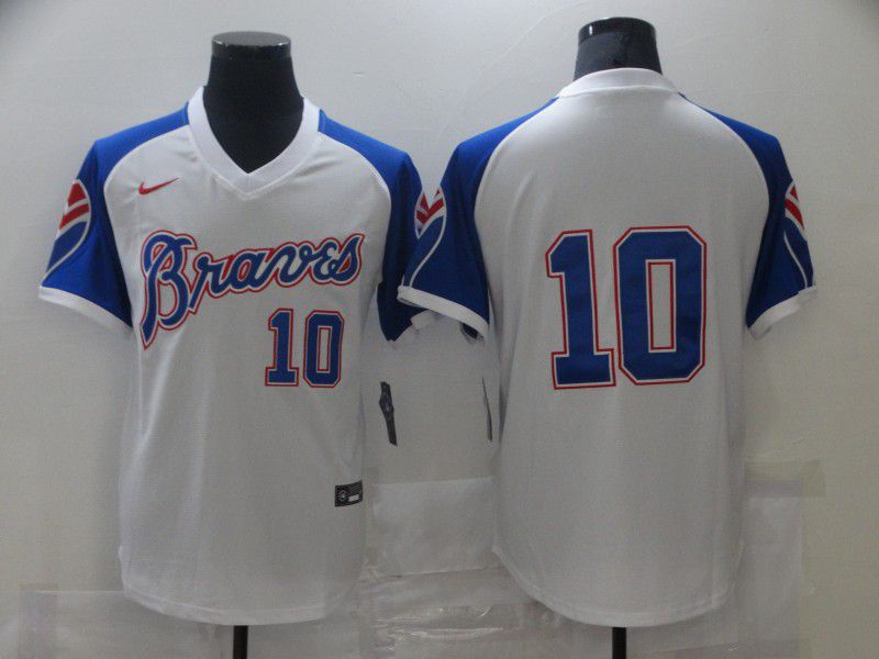 Men Atlanta Braves #10 No name White Game 2021 Nike MLB Jersey->atlanta braves->MLB Jersey